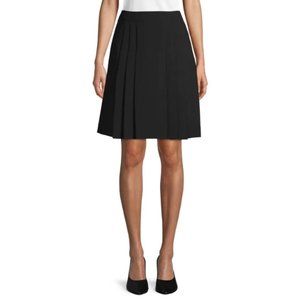 KARL LAGERFELD PARIS Classic Pleated Skirt in Black